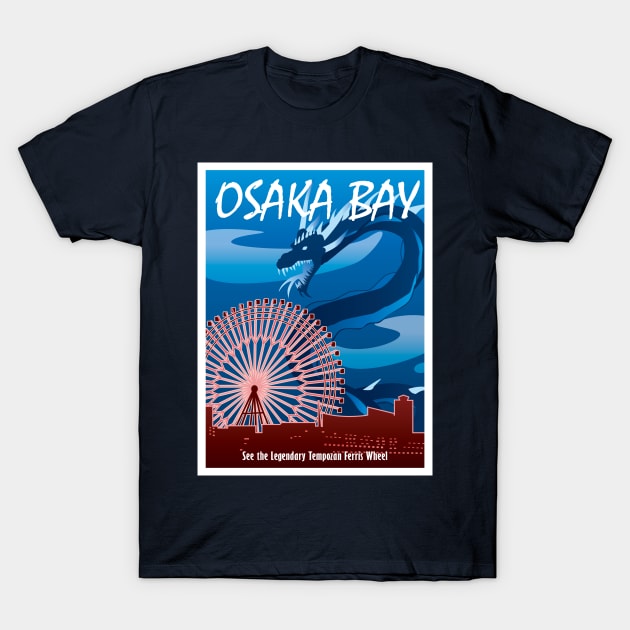 Osaka Bay Travel Poster T-Shirt by KCDragons